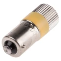 RS PRO Yellow Indicator Lamp Multichip, 12 V AC/DC, BA9 Base, 10 mm Diameter 206-520