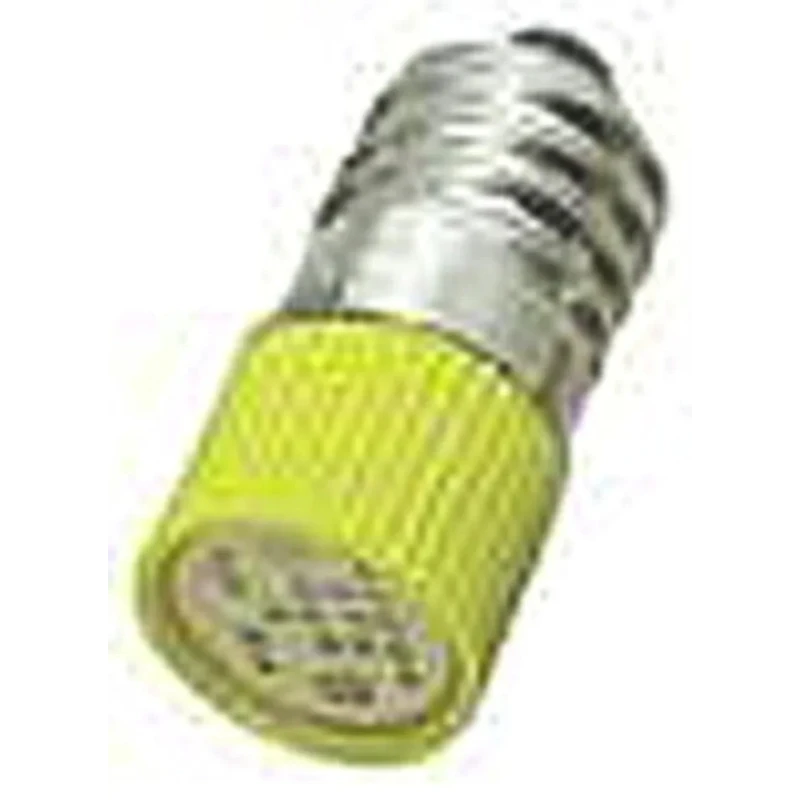 RS PRO Yellow Indicator Lamp Multichip, 12V Voltage, E10 Base, 10 mm Diameter 206-564
