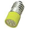 RS PRO Yellow Indicator Lamp Multichip, 12V Voltage, E10 Base, 10 mm Diameter 206-564