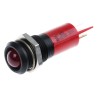 RS PRO Red Panel Mount Indicator LED, 48V dc, 65V dc, 16mA, Black Prominent Bezel 207-422