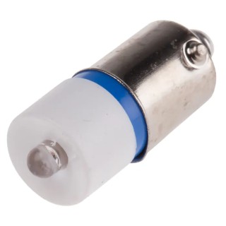 RS PRO Blue Indicator Lamp Single Chip LED, 130V AC, BA9 Base, 10 mm Diameter 206-946