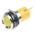 RS PRO Yellow Panel Mount Indicator 24, 36V DC 10mA Silver Bezel Prominent 207-472