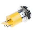 RS PRO Yellow Panel Mount Indicator 24, 36V DC 10mA Silver Bezel Prominent 207-472