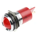 RS PRO Red Panel Mount Indicator with Prominent Silver Bezel, 24V DC / 36V DC, 10mA, 61mm Length 207-466