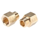 Legris Pneumatic Fitting 164 Series Male/Female Threaded Adapter Brass Nickel Finish 150°C 250 bar 0164 18 17