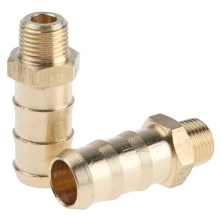 Legris Pneumatic Brass Pipe Fitting Threaded Adapter Male BSPT 1/8 in to Male 0123 10 10