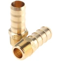 Legris Pneumatic Brass Pipe Fitting Threaded Adapter Male BSPT 3/8 in to Male 0123 13 17