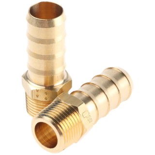 Legris Pneumatic Brass Pipe Fitting Threaded Adapter Male BSPT 3/8 in to Male 0123 13 17