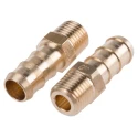 Legris Pneumatic Brass Pipe Fitting Threaded Male BSPT 1/4 in to Male R 1/4 BSPT Adapter 0123 10 13