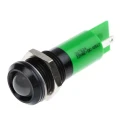 RS PRO Green Panel Mount Indicator 12V 20mA Solder Tab Termination IP67 Prominent Bezel 207-624