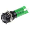 RS PRO Green Panel Mount Indicator 24 V AC/DC 20mA Solder Tab Termination IP67 Prominent Bezel 207-630