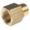 Legris Pneumatic Fitting Brass Straight Threaded Adapter Male R 1/2 to Female NPT 1/2 Nickel Finish 167 Series 0167 21 22