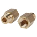 Legris Brass Pneumatic Fitting, Male/Female Threaded Adapter, 1/4 in BSPT to NPT, Nickel Finish, Maximum 250 bar 0167 13 14