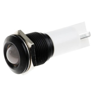 RS PRO White Panel Mount Indicator 230 V AC, 115 V AC, 3 mA, Solder Tab Termination, IP67, Prominent Bezel 207-725
