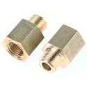 Legris Pneumatic Fitting Brass Male/Female Threaded Adapter 1/8 in NPT BSPT Nickel Finish 0167 10 11