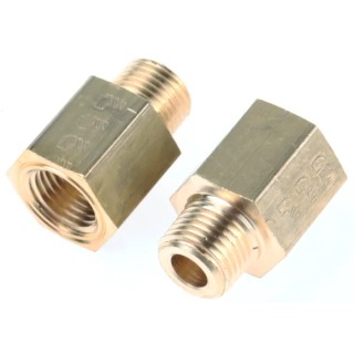 Legris Pneumatic Fitting Brass Male/Female Threaded Adapter 1/8 in NPT BSPT Nickel Finish 0167 10 11