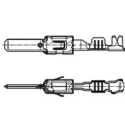 TE Connectivity AMP MCP 2.8 Series Male Crimp Terminal, 15A Current, 15 AWG to 13.5 AWG Wire, Silver Plated 1-963749-2
