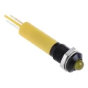 RS PRO Yellow Panel Mount Indicator 24V dc 20mA Solder Tab Termination Prominent Bezel 207-848