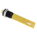 RS PRO Yellow Panel Mount Indicator 24V dc 20mA Solder Tab Termination Prominent Bezel 207-848