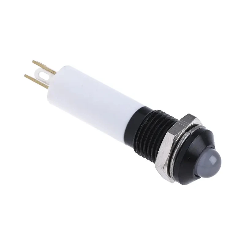 RS PRO Red, Green, Yellow Panel Mount Indicator 24V dc 20mA Solder Tab Termination IP67 Prominent Bezel 207-775
