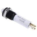 RS PRO Red, Green, Yellow Panel Mount Indicator 24V dc 20mA Solder Tab Termination IP67 Prominent Bezel 207-775