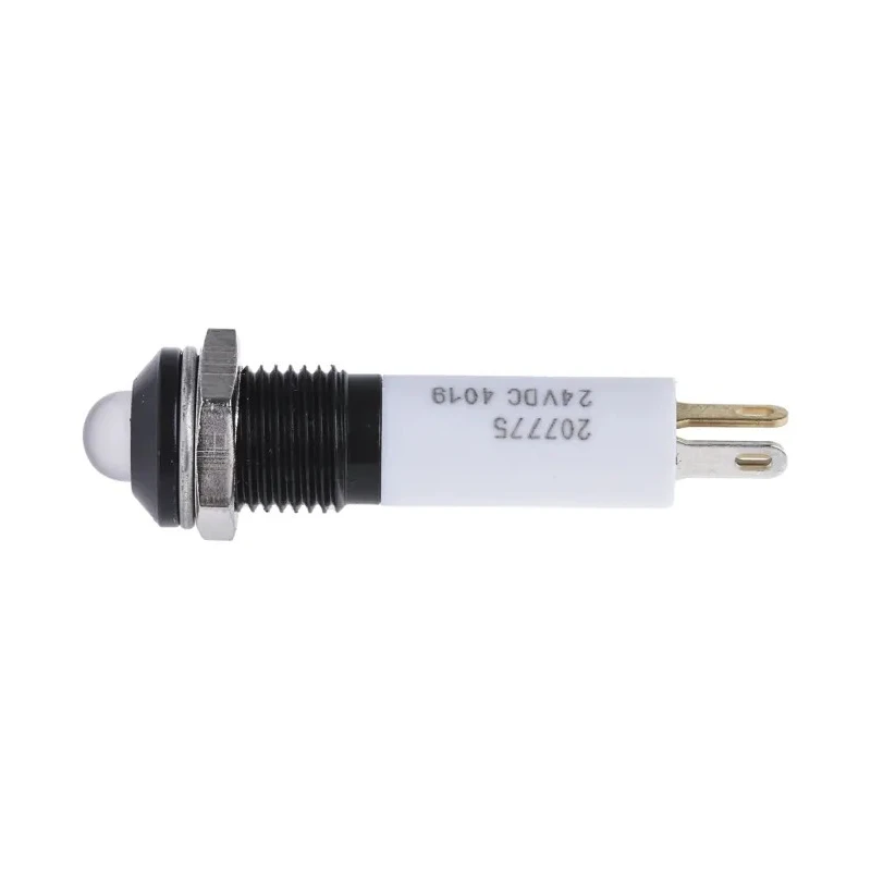 RS PRO Red, Green, Yellow Panel Mount Indicator 24V dc 20mA Solder Tab Termination IP67 Prominent Bezel 207-775