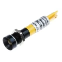 RS PRO Yellow Panel Mount Indicator 12V DC 20mA Solder Tab Termination Recessed Bezel 207-854