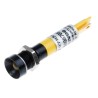RS PRO Yellow Panel Mount Indicator 12V DC 20mA Solder Tab Termination Recessed Bezel 207-854