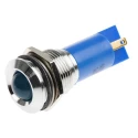 RS PRO Blue Panel Mount Indicator 24 V AC/DC, 20mA, Solder Tab Termination, Silver Bezel 207-977
