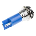 RS PRO Blue Panel Mount Indicator 24 V AC/DC, 20mA, Solder Tab Termination, Silver Bezel 207-977
