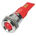 RS PRO Red Panel Mount Indicator 110V AC 6mA Solder Tab Termination Prominent Bezel 208-043