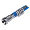 RS PRO Blue Panel Mount Indicator, 12V DC, 20mA, Solder Tab Termination, IP67 Recessed Silver Bezel 208-065