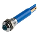 RS PRO Blue Panel Mount Indicator, 12V, 17mA, Solder Tab Termination, IP67, Prominent Bezel, Model 208-093