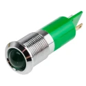 RS PRO Green Panel Mount Indicator with 14 mm Mount Hole, Silver Prominent Bezel, 48V dc and 65 V dc, 16mA, Model 208-166