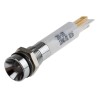 RS PRO White Panel Mount Indicator 12V dc 20mA Solder Tab Termination IP67 Recessed Bezel Silver 208-188