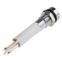 RS PRO White Panel Mount Indicator 12V dc 20mA Solder Tab Termination IP67 Recessed Bezel Silver 208-188