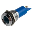 RS PRO Blue Panel Mount Indicator 115V dc 3mA Solder Tab Termination Prominent Bezel 208-245