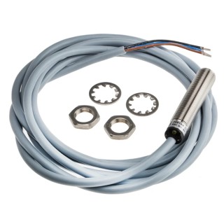 RS PRO Threaded Barrel Inductive Proximity Sensor, M12 x 1, PNP Output, 30 V DC, 3 mm Detection, IP68, Stainless 208-184
