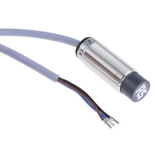 RS PRO Threaded Barrel Inductive Proximity Sensor M18 x 1 12 mm Detection PNP Output 30 V DC 200mA 208-207