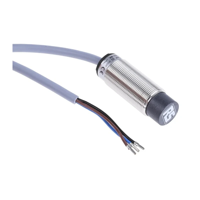 RS PRO Threaded Barrel Inductive Proximity Sensor M18 x 1 12 mm Detection PNP Output 30 V DC 200mA 208-207