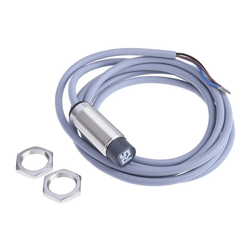 RS PRO Threaded Barrel Inductive Proximity Sensor M18 x 1 12 mm Detection PNP Output 30 V DC 200mA 208-207