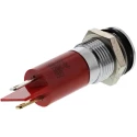 RS PRO Red Panel Mount Indicator 12V, 4200 mcd Light Output, IP67 Silver Bezel Prominent Style IP67