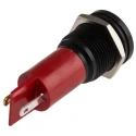 RS PRO Red Panel Mount Indicator, 24 V AC/DC, 20mA, Solder Tab Termination, Flush Bezel 208-302