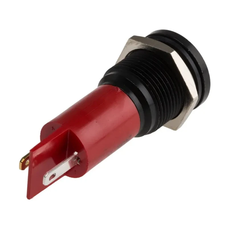 RS PRO Red Panel Mount Indicator, 24 V AC/DC, 20mA, Solder Tab Termination, Flush Bezel 208-302