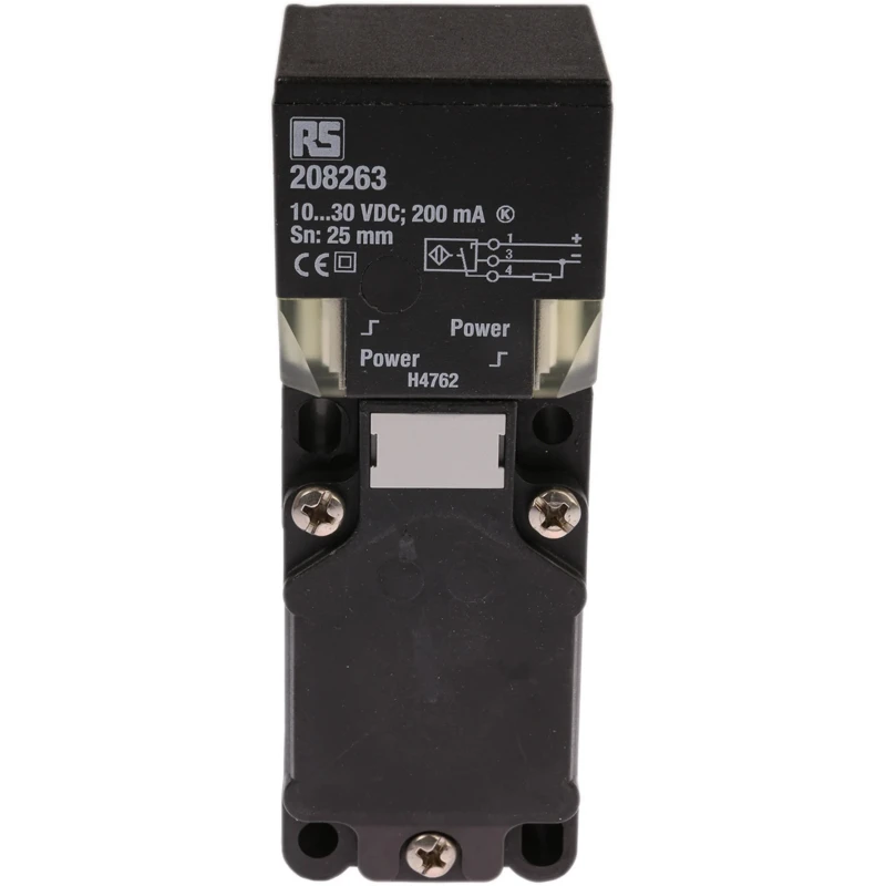 RS PRO Block Inductive Proximity Sensor M12 Thread, PNP Output, 30 V DC, 25 mm Detection Range 208-263