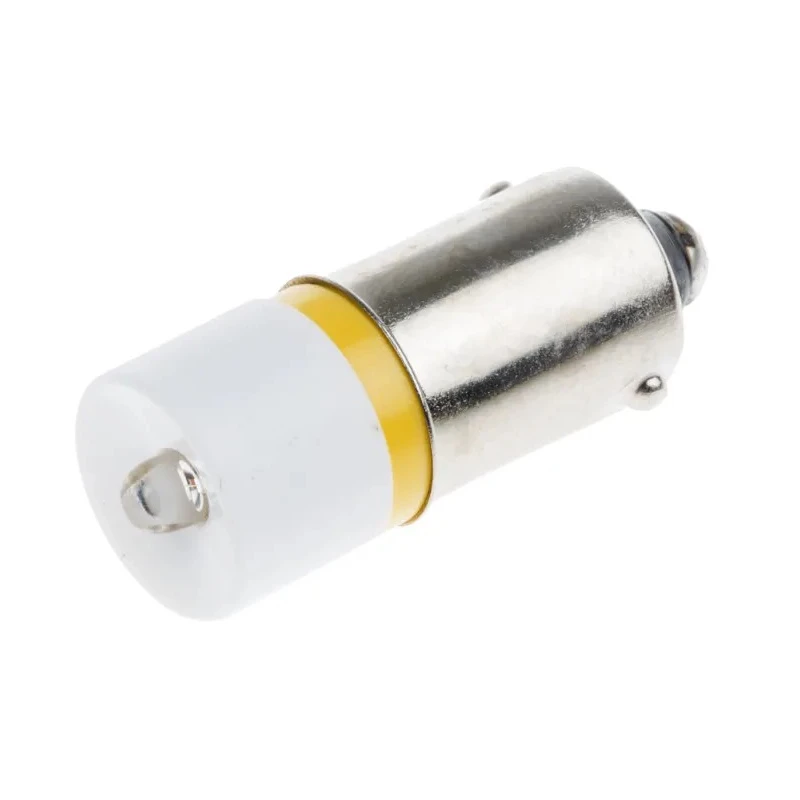 RS PRO Yellow Indicator Lamp Single Chip BA9 Base 10 mm Diameter 207-551
