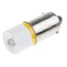 RS PRO Yellow Indicator Lamp Single Chip BA9 Base 10 mm Diameter 207-551