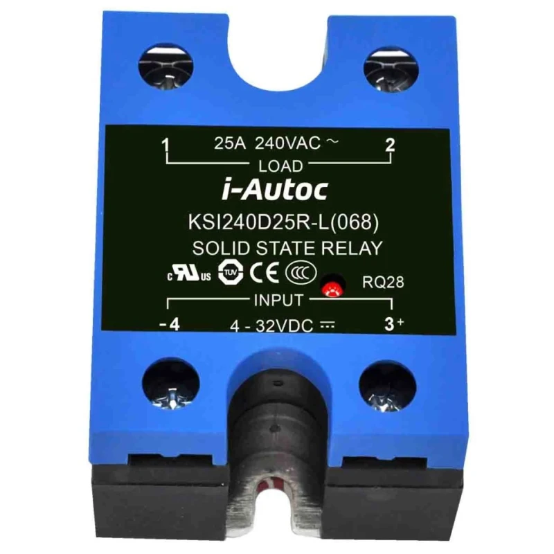 i-Autoc KSI Series Solid State Relay Panel Mount 10 A Load 280 V AC Load 32V DC Control KSI240D10-L(068)