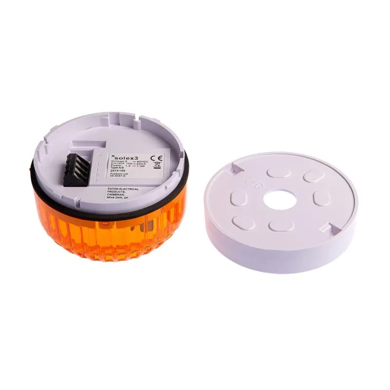 Eaton Fulleon Solex Series Amber Beacon 60V DC Flashing Surface Mount Xenon Bulb IP54 531026FULL-0979
