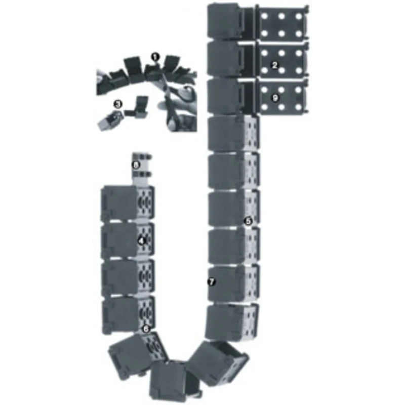 Igus Cable Trunking Black Plastic 15mm Width x 18mm Depth x 1m Length Minimum Bend Radius 28mm E1.18 W15mm